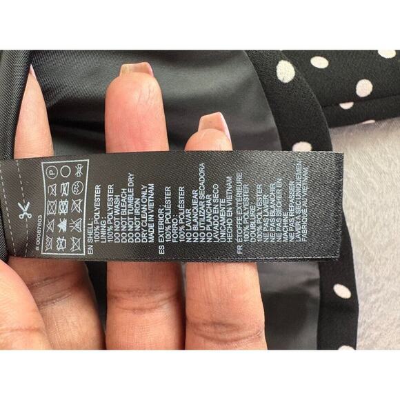 Forever 21 Cropped Blazer Womens Size S BlackWhite Polka Dot Gorpcore Officewear - Picture 8 of 11